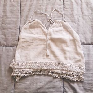 abercrombie and fitch flowy halter top